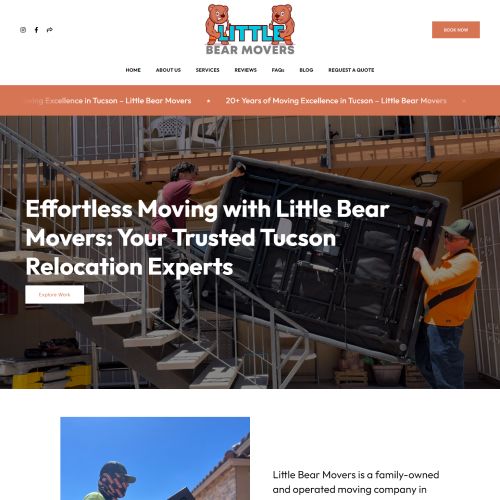 Exemples de sites Web du portfolio Little Bear Movers