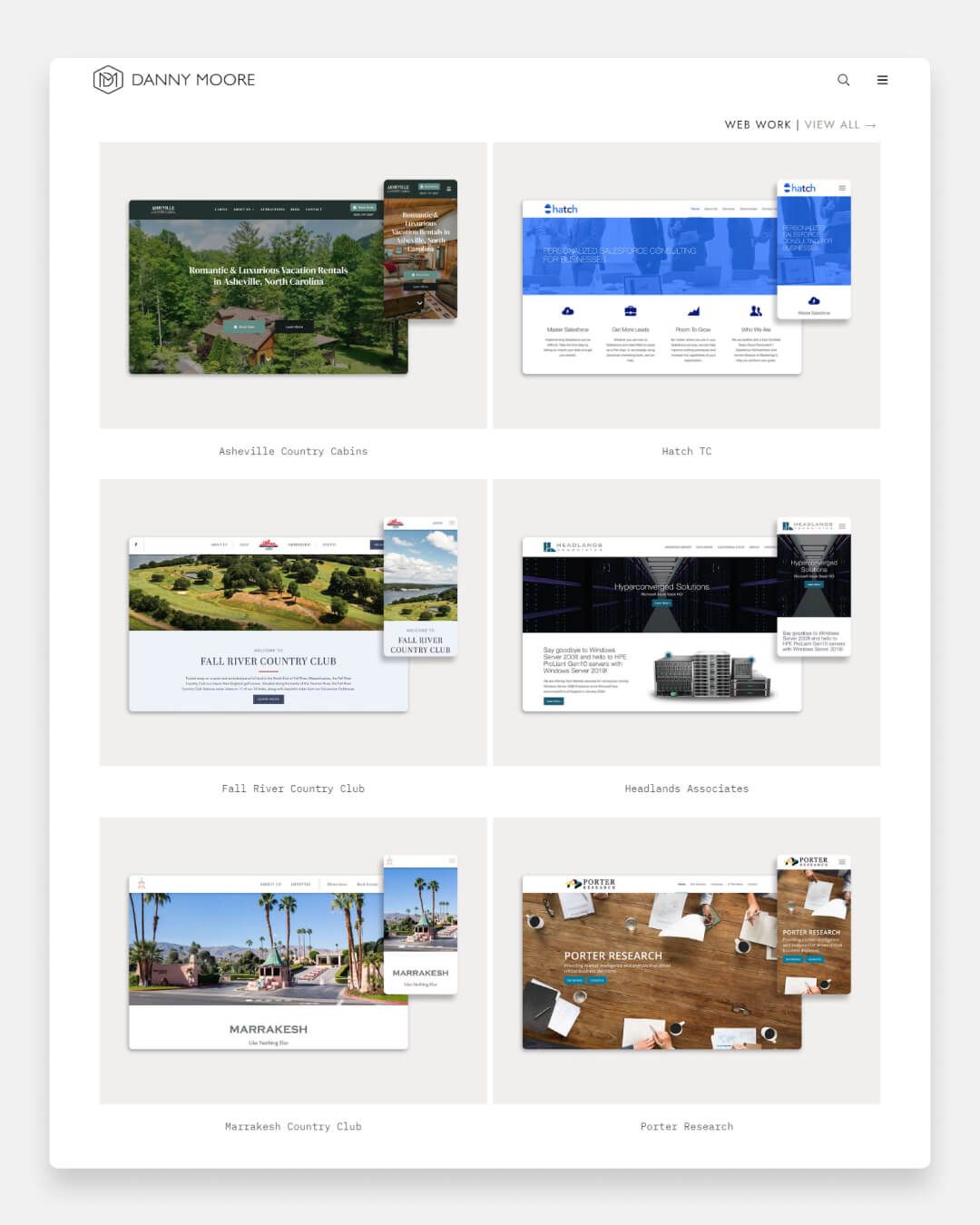 Danny Moore – Webdesigner-Portfolio-Website