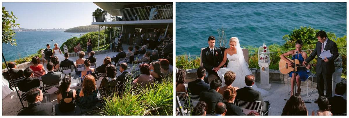 Garden wedding ceremony at Sergeants Mess Mosman.