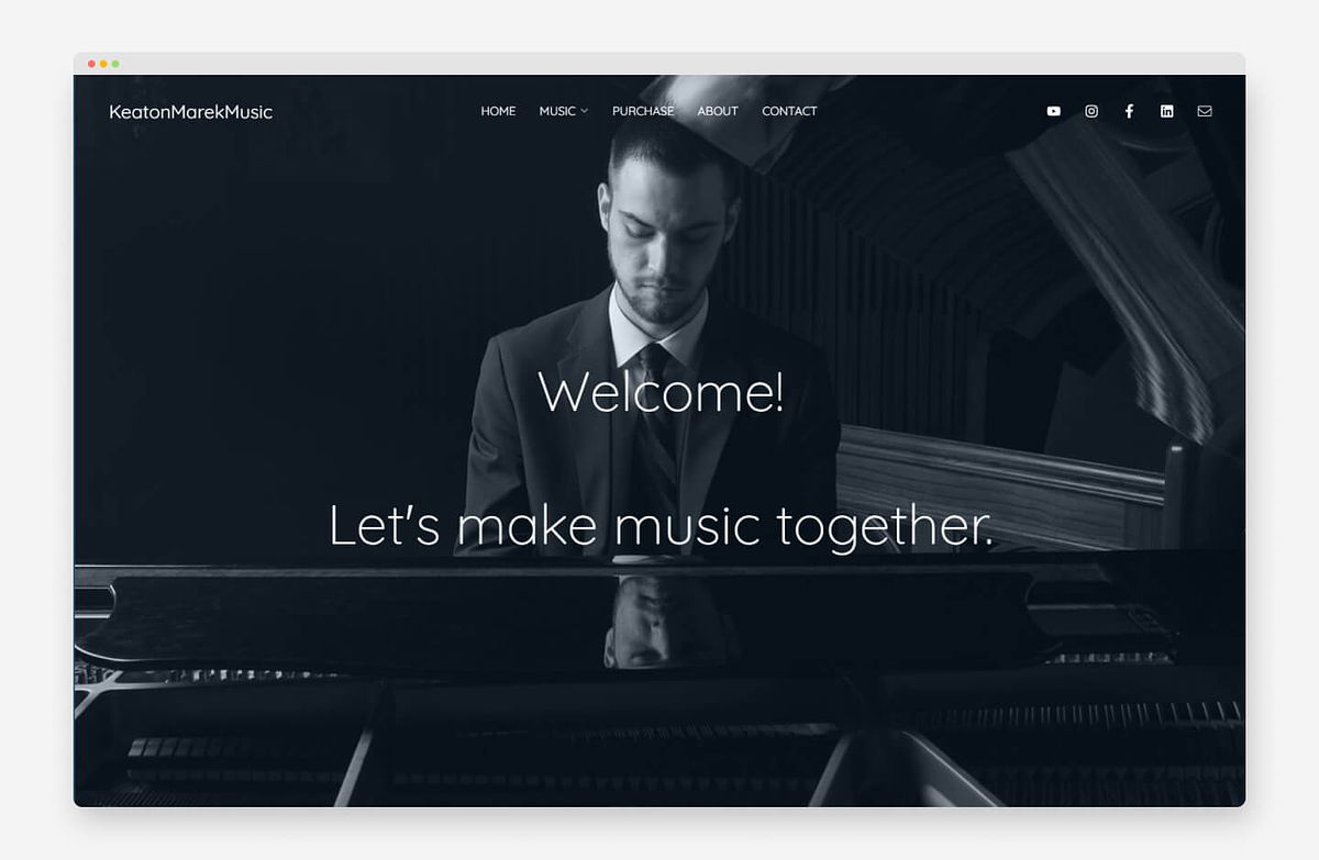 Keaton Marek – witryna internetowa portfolio kompozytorów muzycznych
