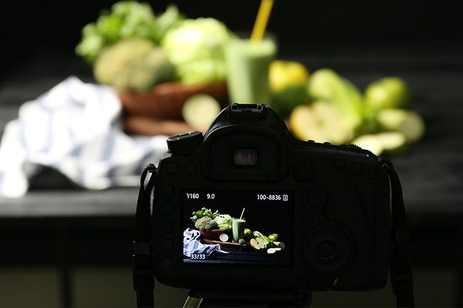 Ângulos de câmera para fotografia de comida
