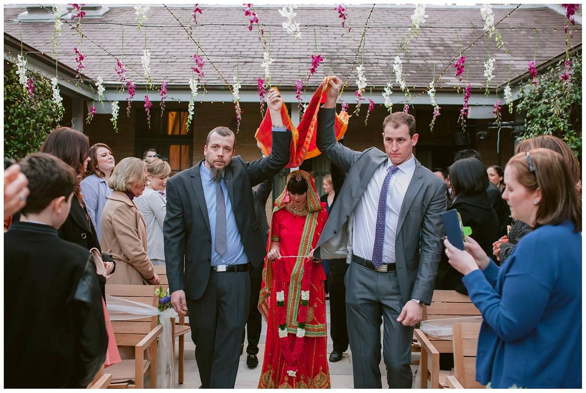 Bridal entrance to Hindu ceremony at Gunners Barracks Mosman.