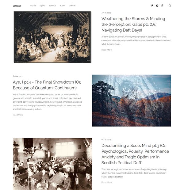 Beispiele für Unco Portfolio-Websites