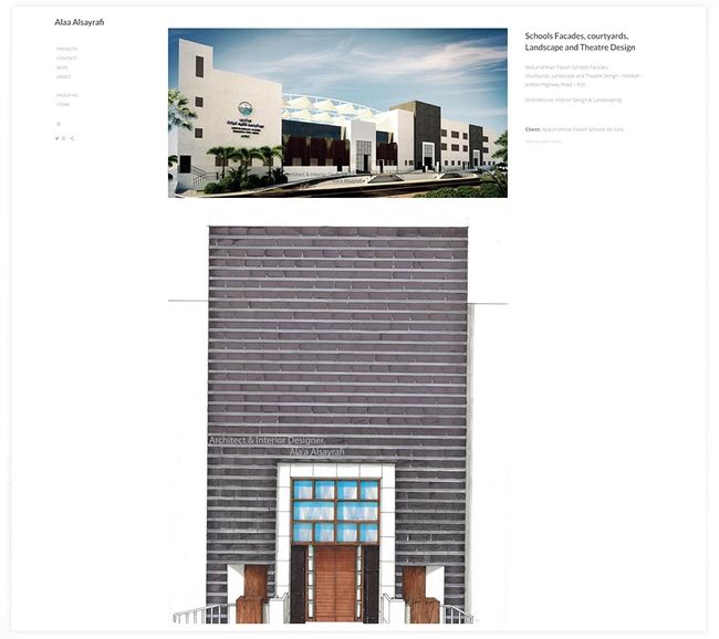 Website des Innenarchitekten Alaa Alsayrafi