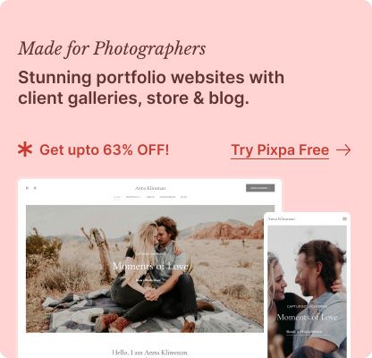 Pixpa portfolio website builder