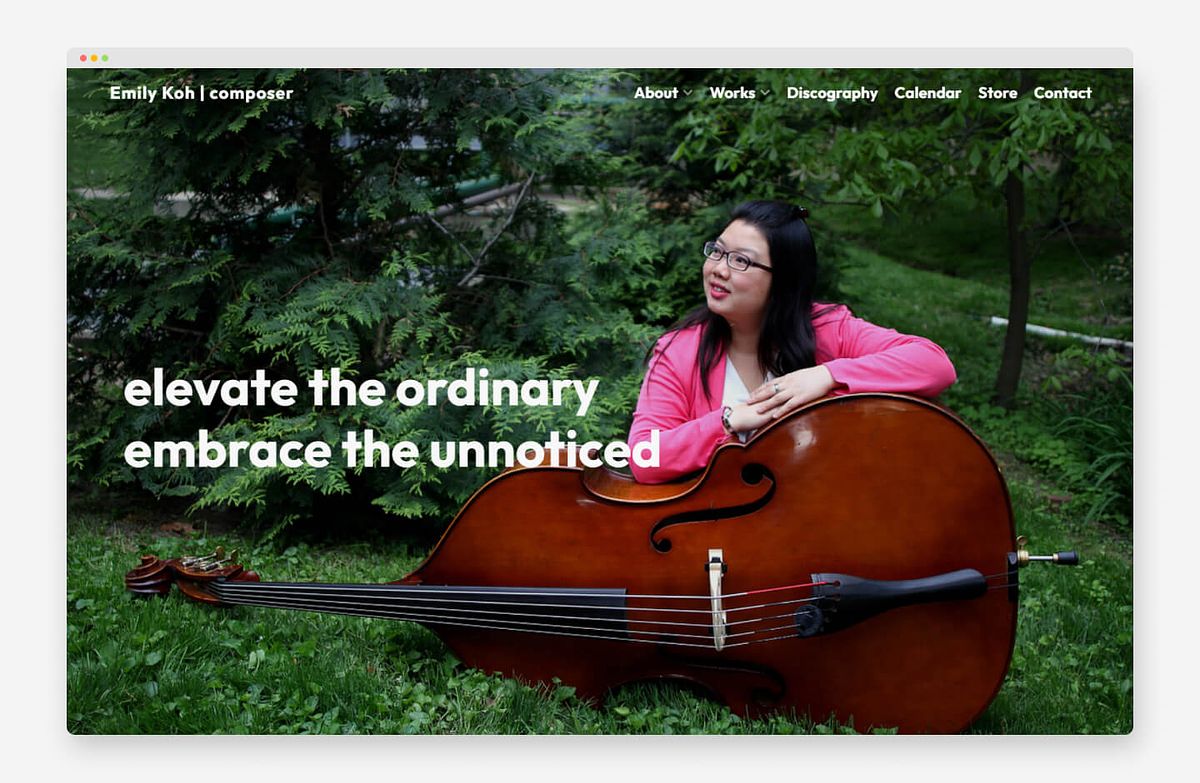 Emily Koh – Website zum Musikkomponisten-Portfolio