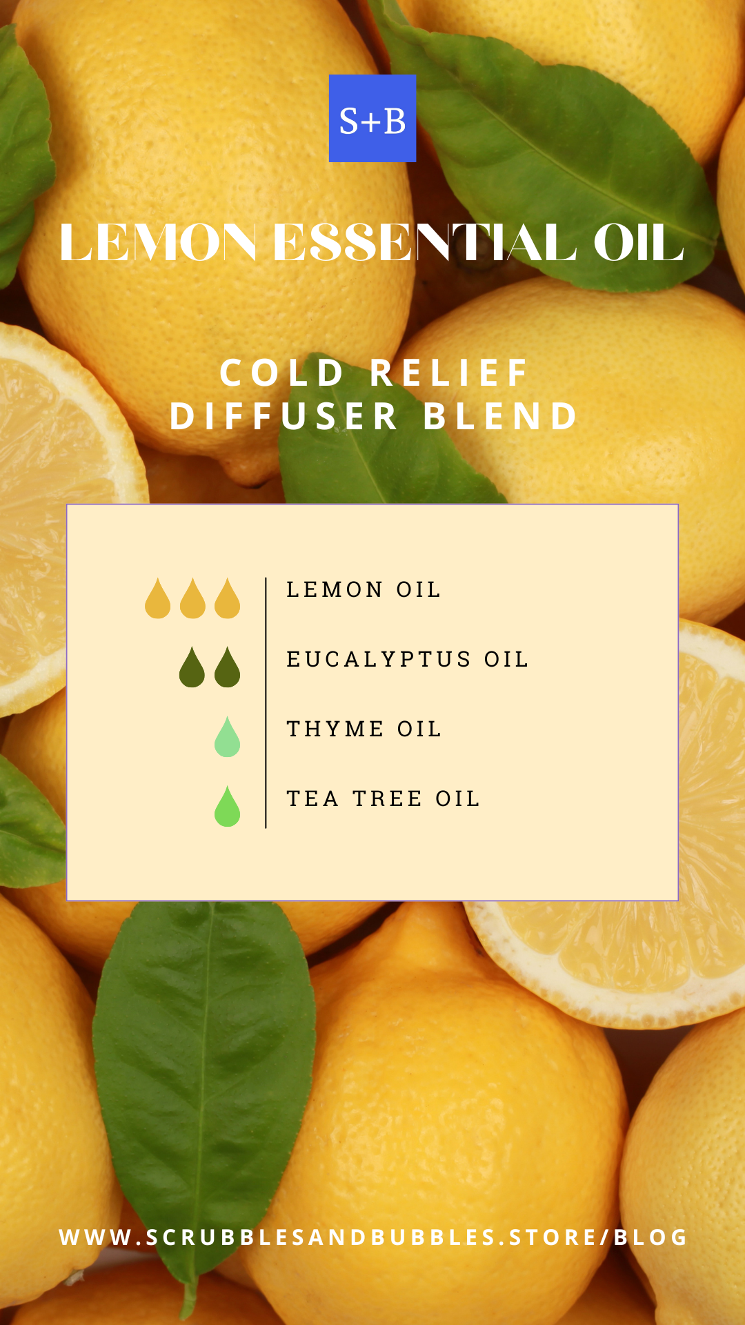 Lemon Essential Oil Diffuser Blend For Cold Relief