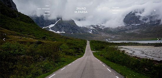 Esempi di siti Web di Javad Parsa Portfolio