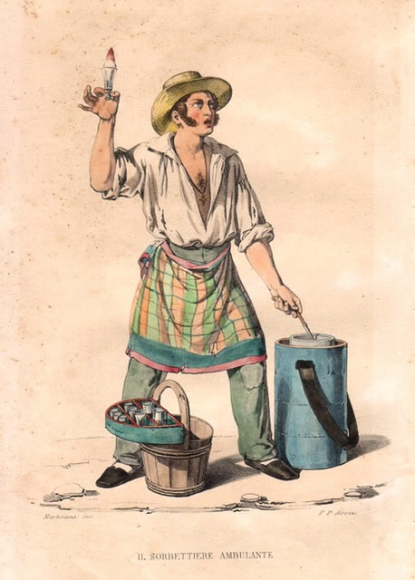 Sorbetto al limone ist eine italienische Dessert Tradition