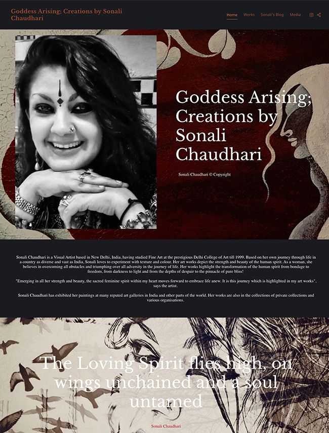 Sonali Chaudhari Inspiring Painter's Website