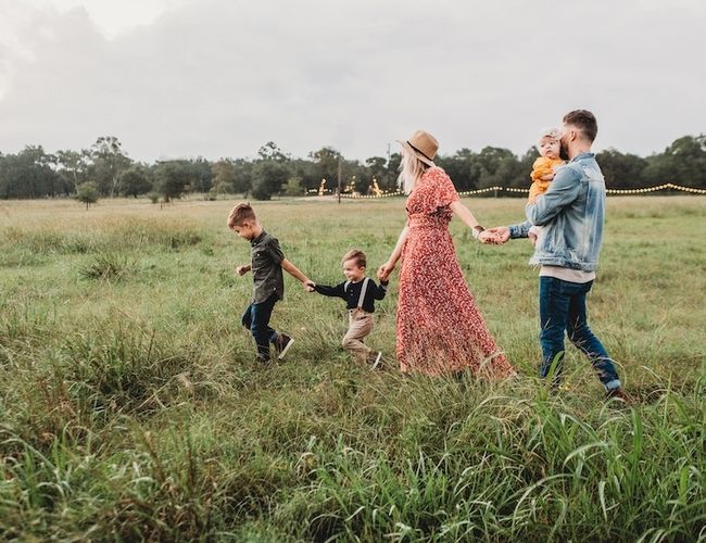 Composition de photographie de famille