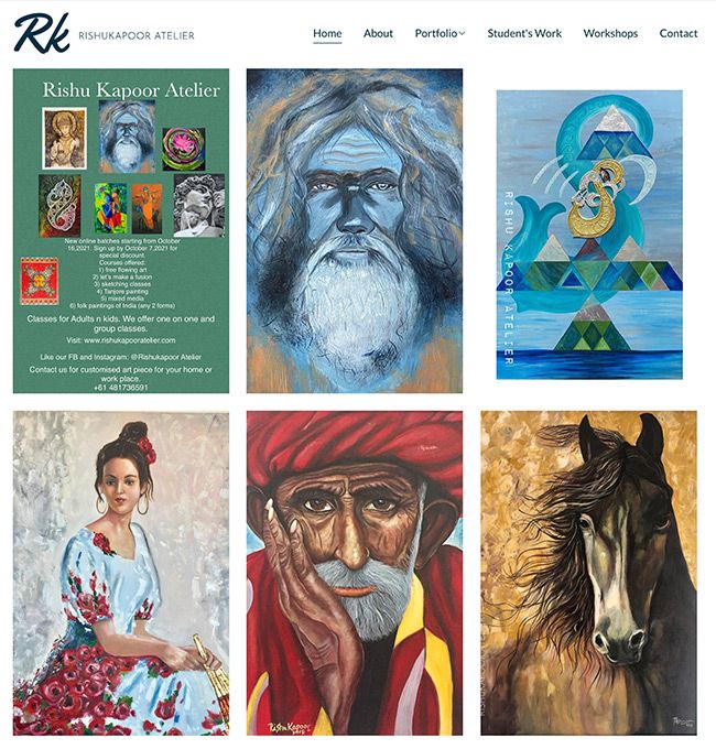 Сайт вдохновляющего художника Ришу Капура
